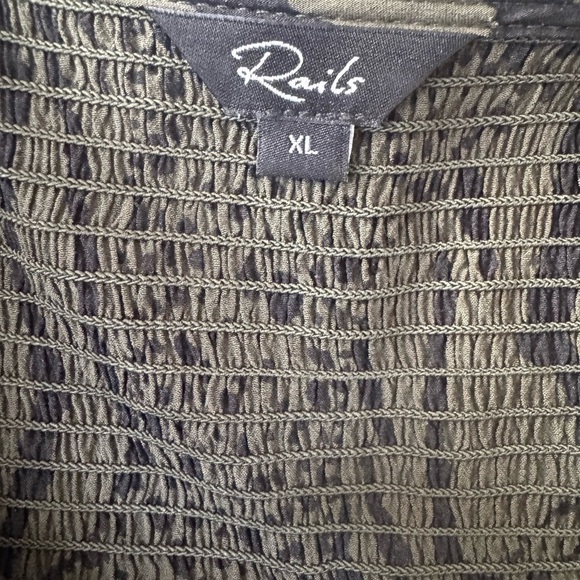 Rails Zana Dress in Olive Mixed Animal Stripe size XL X-Large - Picture 7 of 10